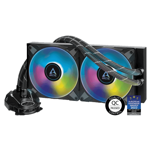 ARCTIC Liquid Freezer II 280 A-RGB - Multi-Compatible All-in-One CPU AIO Water Cooler with A-RGB, Efficient PWM-Controlled Pump, Fan Speed: 200-1900 RPM, LGA1700 Compatible - Black