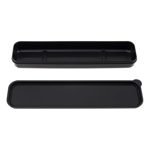 Portable Cutlery Box - 2 Pack - Plastic Utensil Container - Black - Travel & Kitchen Use