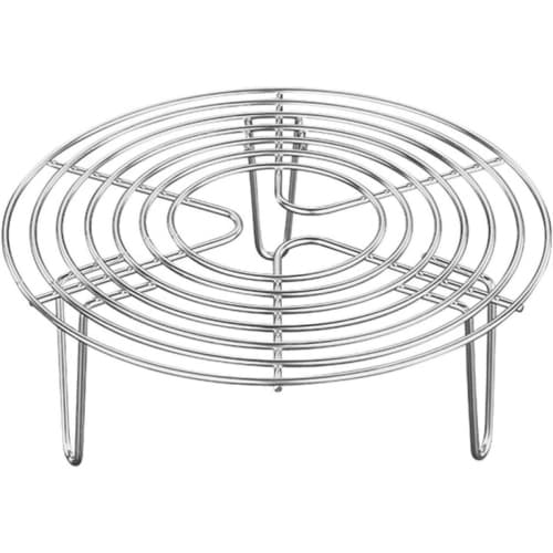 304 Stainless Steel Steamer Rack - Elevated Steam Tray - Rice Cooker & Pressure Cooker - Large Round Feet