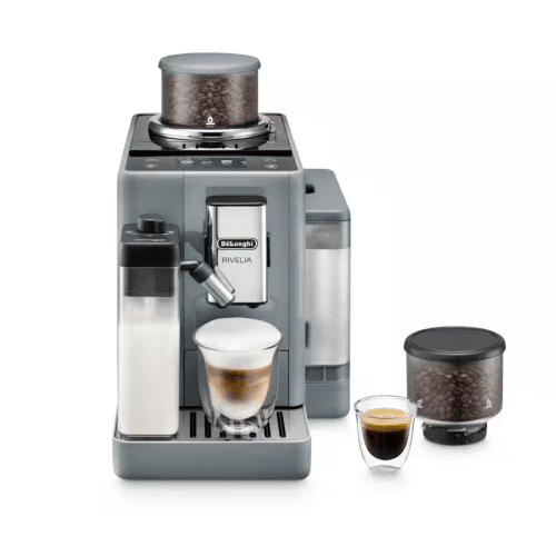 Refurbished Good-De'Longhi Rivelia Fully Automatic Espresso Machine, Pebble Grey