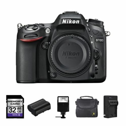 Nikon D7100 DSLR Camera w/18-140mm Lens + 64GB SDXC Card Bundle