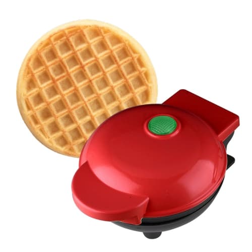 Red waffle maker, mini baking bread maker, multi-functional breakfast machine