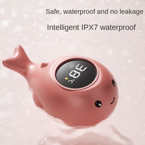 Home baby thermometer, high-definition touch screen, accurate temperature measurement, waterproof and drop-proof, children's bath thermometer (red).