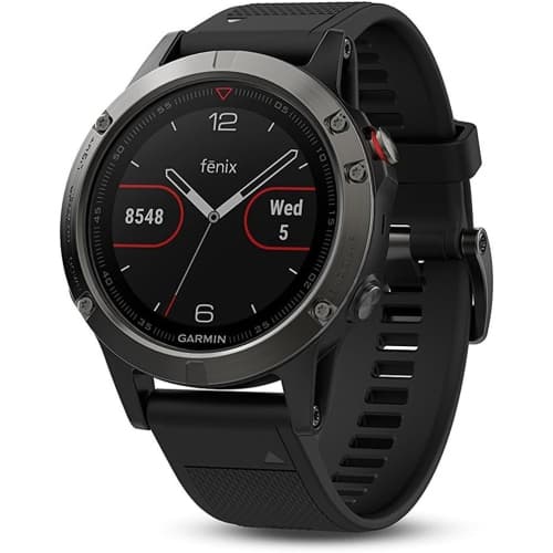 Refurbished (Excellent) - Garmin 010-01688-00 Fenix 5-Slate Gray/Black Band Regular Glass