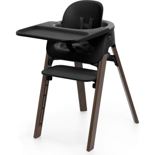 Stokke Steps High Chair - Black with Warm Brown Legs
