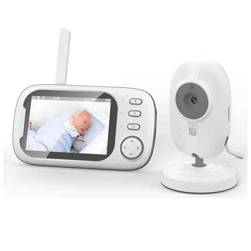 ApexGear Baby Monitor Camera with 3.5" Display, Night Vision, Two-Way Audio, Temperature Sensor for Infant Nursery Monitoring