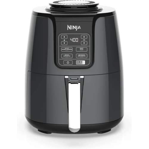 Ninja AF100C 4-Qt Air Fryer with 4 Cooking Programs, Ceramic-Coated Non-Stick Basket and Crisper Plate – Charcoal Grey