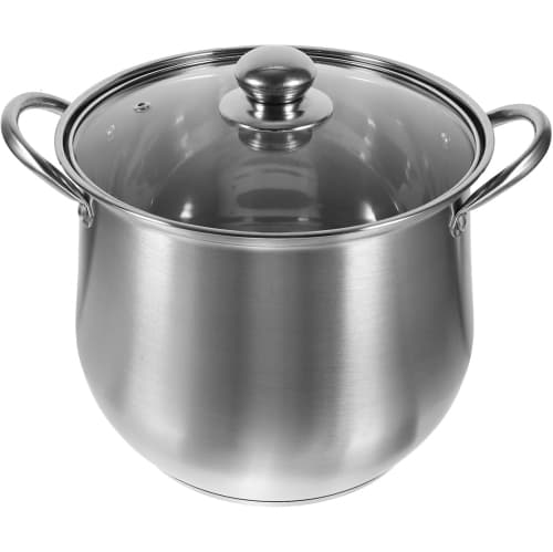 SLOWMOOSE 12-Quart Stainless Steel Stockpot with Lid, Double Handle, Thickened, Multi-Functional Soup Pot