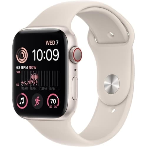Refurbished (Fair) - Apple Watch Series Se 2nd Gen 40mm Gps + Cellular Aluminum Starlight + Starlight Sport Band