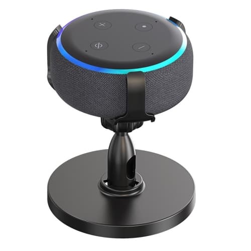 360° Adjustable Desktop Stand for Echo Dot 3rd Gen, Universal Smart Home Speaker Mount Holder, Anti-Slip Stable Desktop Bracket Accessory for Amazon Echo Dot 3 Generation Smart Spe