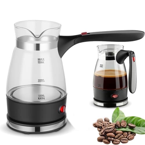 Electric Turkish Coffee Maker Glass Coffee Pot Foldable Filter Coffee Maker 1 Piece