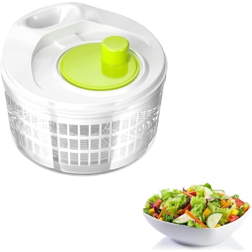 Salad Bowl 3L Hand Crank Folding Design Kitchen Mixer Bowl Manual Rotation One Piece
