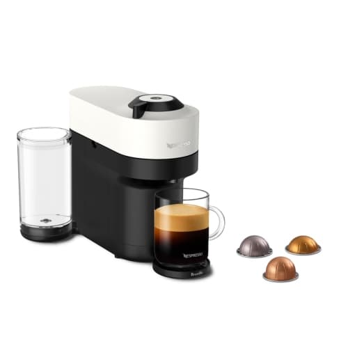 Nespresso Vertuo Pop+ Single Serve Coffee and Espresso Machine by Breville, Coconut White - BRAND NEW