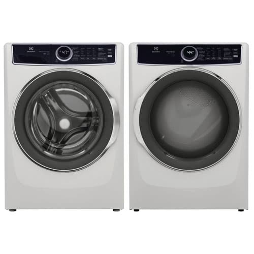 Electrolux 5 Series 5.2 Cu.Ft HE Front Load LuxCare Steam Washer & 8.0 Cu. Ft. LuxCare Electric Steam Dryer - White